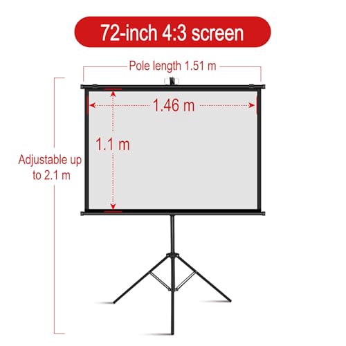 Pantalla portátil para proyector con trípode 72in 16:9 miniatura 2