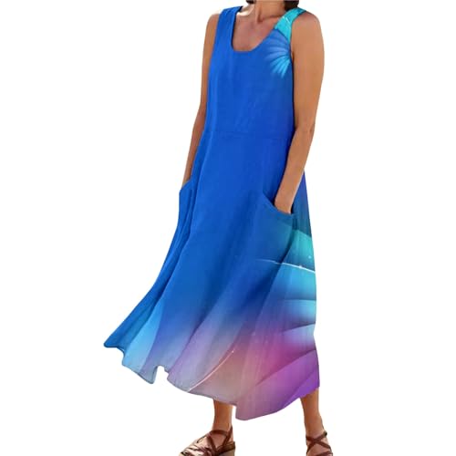 Robe d'été à poches amples et imprimé coloré pour un confort quotidien maximal