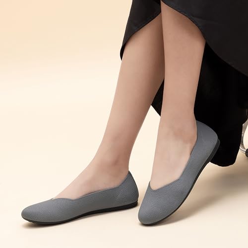 Image of Women's Ballet Flat Dressy Casual Knit Shoes Round Toe Women Mesh Flats
