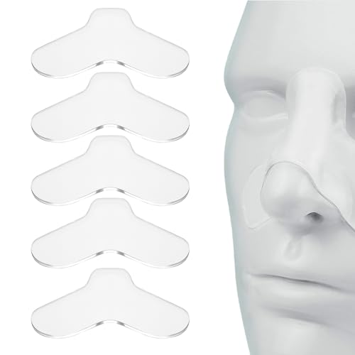 5 Pack Nasal Pads for CPAP Mask Universal CPAP Nose Pads Reusable & Washable CPAP Nose Cushion Protector Trim-to-Fit Gel Nose Pad Comfort & Reduces Irritation