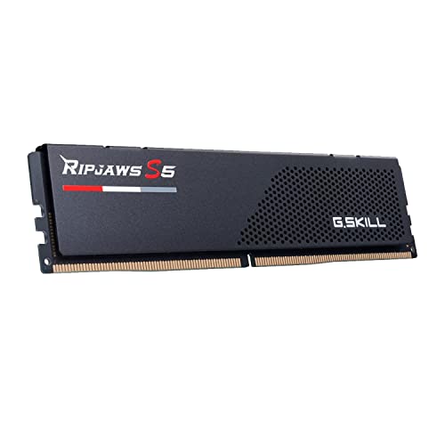 G.Skill Ripjaws S5 Intel XMP 32GB (2 x 16GB) DDR5 6000 MHz CL36-48-48-96 1.25V Desktop Memory RAM - F5-6000J3648D16GX2-RS5K