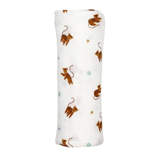 Image of Muslin Baby Swaddle - Breathable Receiving Blankets for Newborn Baby, 70% Viscose derived from Bamboo, 30% Spandex, Imported