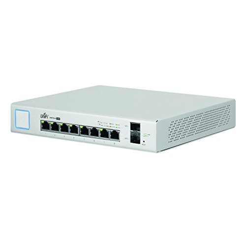 Ubiquiti Networks 8-Port UniFi Switch, Managed PoE+ Gigabit Switch with SFP, 150W (US-8-150W) (Renewed)