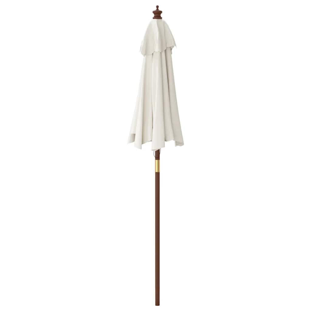 SYDE Ombrellone da giardino blu celeste, 196 x 231 cm, con palo in legno