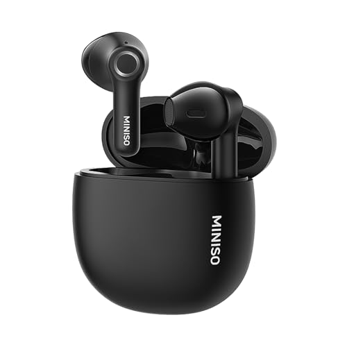 MINISO X52 AI Translator Earbuds Real Time, Multi-Function Wireless Bluetooth 5.4 Earbuds 40H Playtime, 135 Languages & Accents Translation Earbuds with APP for iOS & Android Black