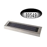 Solar Lights Outdoor for House Numbers - Outdoor Solar Light for Address Sign Plate - Wall Light for...
