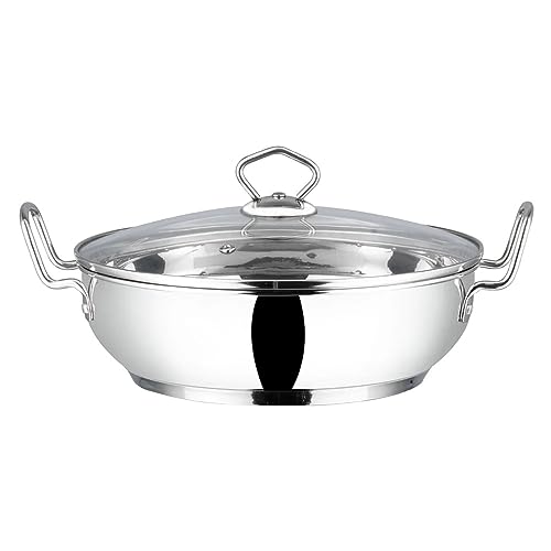 Wok de acero inoxidable 20 cm con tapa de vidrio miniatura 1