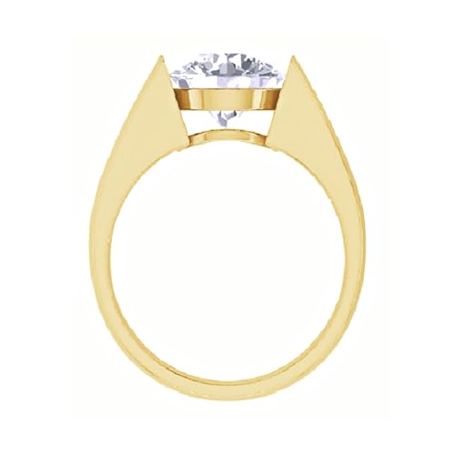 SAVEARTH DIAMONDS Men's Solitaire Ring | Round Moissanite Diamond Engagement Rings For Him In 14k Gold Over Sterling Silver Promise Rings (1 Ctw to 4.50 Cttw)4