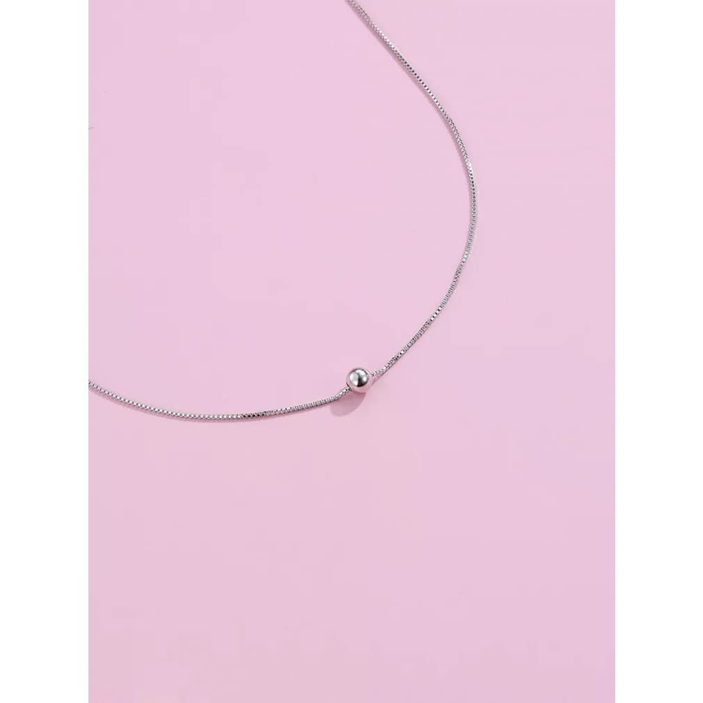 Collana con piccolo ciondolo rotondo per donne e ragazze, collana regalo di anniversario, A
