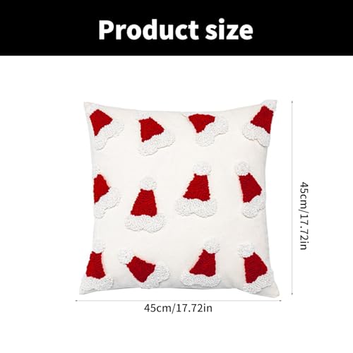 Housse de coussin Noël douce Yuletide Célébration lavable pour lit - 8