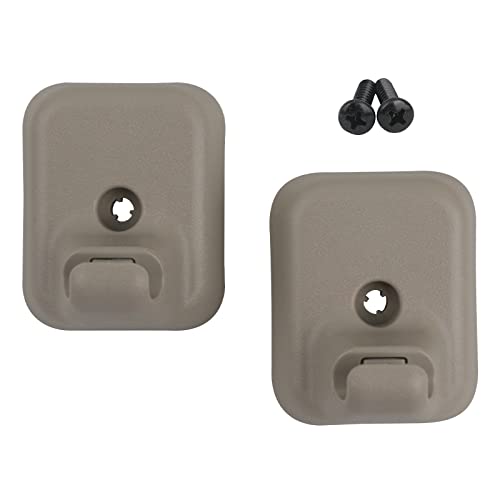 Image of Sun Visor Clip Retainer Holder (Gray) w /Screws for Sunvisor Panel Driver & Passenger Side AL3Z-1504132-AA Compatible with Ford F150 2009-2014 Visor Mount Accessories