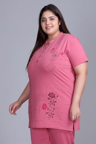 Image of In Love Women's Cotton Blend Plus Size Printed Kurti