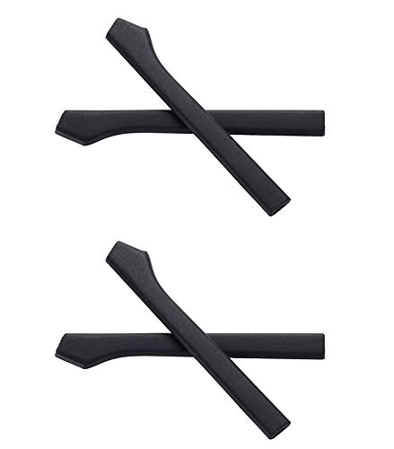 NicelyFit Replacement Temple Ear Socks for Oakley Boomstand OX5042 Eye Glass Frame (Black - 2 Pairs)