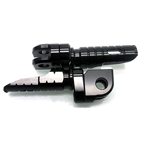Image of MZS Motorcycle Foot Pegs, Double Adjustable Front Rider Footpegs Footrest Rest Pedal Black Compatible with EX250 EX300 EX400 EX650 Z125 Z400 Z650 Z750 Z800 Z900 Z900RS Z1000 Z1000SX ZX6R ZX10R ZX14R
