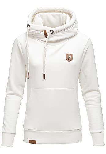 REPUBLIX Damen Kapuzenpullover Sweatjacke Pullover Hoodie Sweatshirt RD-001 Weiß M