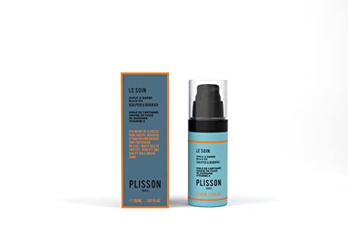 Plisson - Olio Da Barba Con 6 Oli, Arricchito Con Vitamina E Naturale - 99% Di Ingredienti Di Origine Naturale - Produzione Francese - 30 Ml