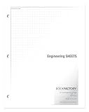 BookFactory Engineering Loose Leaf Sheets/White Engineering Note Loose Leaf Sheet Professional Grade - 50 Pages, 8.5'' x 11'' (Made in USA)