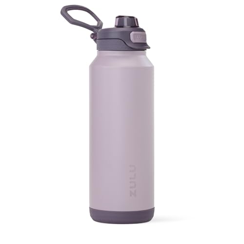 Image of ZULU Powerfill Pro 40oz Stainless Steel Water Bottle with Quick Fill Lid, Triple Walled Vacuum Insulated Metal, Leak Proof Locking Lid, Sip and Chug, Reusable BPA Free, Amethyst