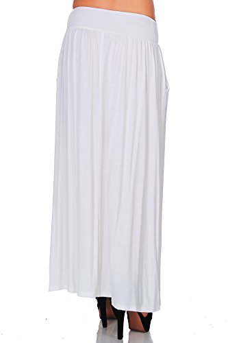 Simply Ravishing Women's High Waist Shirring Long Length Maxi Skirt with Pockets (Size: S-5X)3
