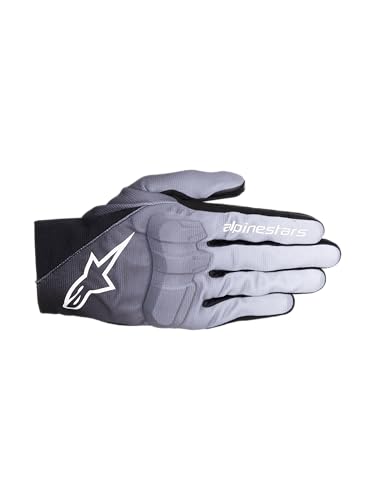 Alpinestars Reef V2 Handschuhe, Urban Riding, verbesserte Flexibilität und Belüftung, Touchscreen-kompatibel, M, Mittelgrau/Schwarz/Weiß