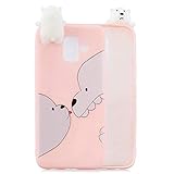 CrazyLemon Hülle für Samsung Galaxy A6 Plus 2018, 3D Niedlich Modisch Polarbär Muster mit Stehen Puppe Weich TPU Silikon Handyhülle Voller Schutz Stoßfest für Galaxy A6 Plus 2018 - Pattern 07