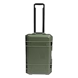 Waterproof Protective Hard Case, 14 x 9.3 x 22 Inch Portable Rolling Case with Pre-Cut Foam and Wheels, Protective Hard Travel Box for Camera Equipment, Lense, Computer, Electronic, Tool (Green)
