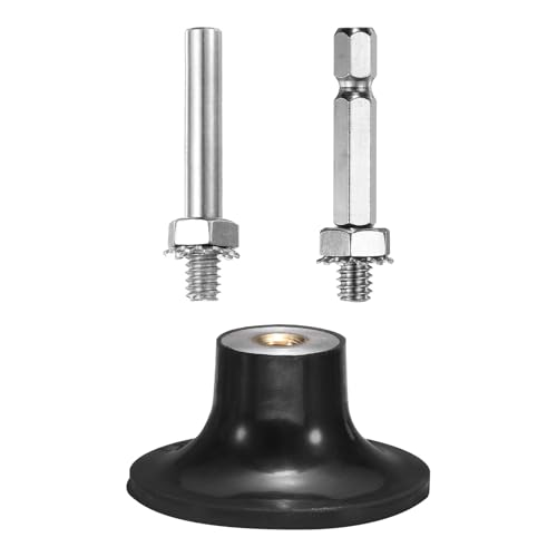 QUARKZMAN Soporte de Almohadillas de Discos de 2 Cambio Rápido de Discos Soporte de Mandril de 1/4 para Esmeriladora de Troqueles para Discos de Lijado y Acondicionamiento, Negro