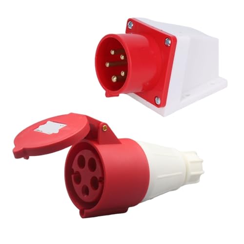 �A�v���C�A���X ���o�[�X �v���O 16A/32A �Z�b�g 3 �s�� 5 ���h���q��ƊE�v���O IP44 ���\�P�b�g �I�X�ƃ��X(5-core32Asurface-mountedreverse-insertionset)