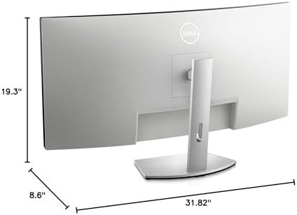 Dell S3423DWC Curved USB-C Monitor - 34-Inch WQHD (3440x1440) 100Hz 4Ms 21:9 Display, USB-C Connectivity, 2 x 5w Audio Output, 16.7 Million Colors, Height/Tilt Adjustable - Silver