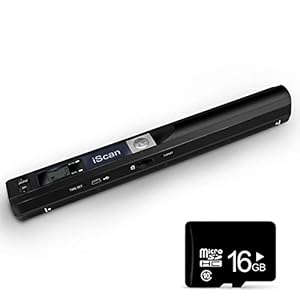 AOZBZ Portable Document Scanner, 900DPI Hand Held USB Image Scanner A4 Colour Photo Mobile Scanner Handy Scan (JPG/PDF…