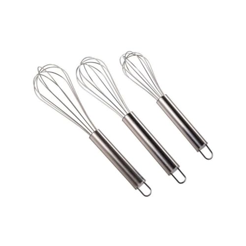 MSV 110329 Lot de 3 Fouets Acier Inoxydable 20 x...