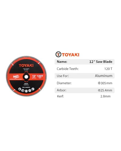 12-Inch Miter Saw Blade, 120-Tooth TCG for Cutting Aluminum Detail
