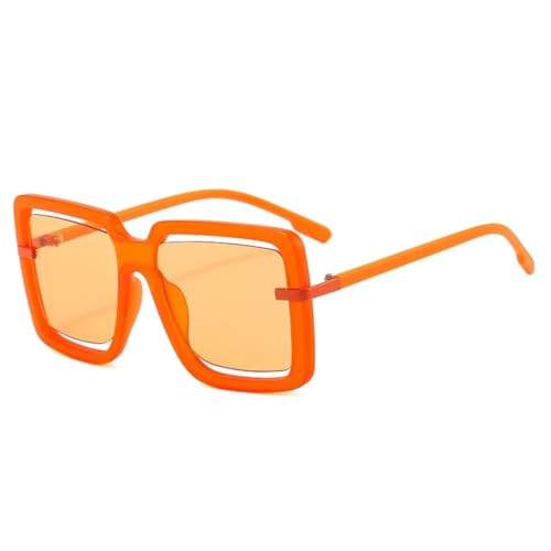 Lunettes de soleil UV400 contre éblouissement monture oversize femme verres ajourés luxe