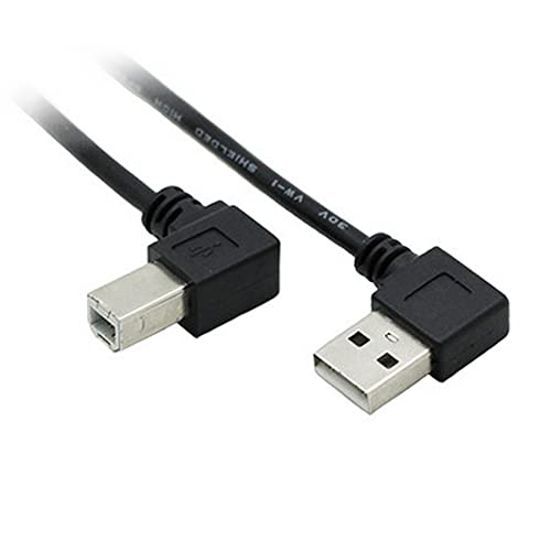 Bolwins M03S USB 2.0 Druckerkabel 90 Grad - USB A Stecker auf 90 Grad USB B Stecker, Typ B Kabel, 50cm, für Drucker und Scanner
