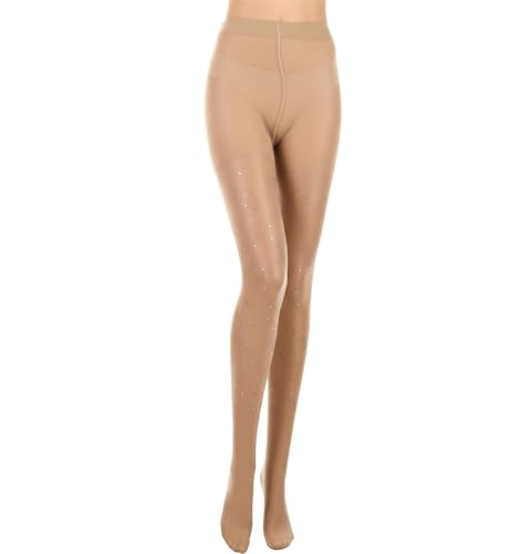 ValueBargain Sparkly Tights Nude Glittery Tights for Women Sparkly Stockings Pantyhose for Party Concert Outfit