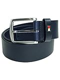 Gürtelbreite: 4cm Tommy Hilfiger Herren Gürtel New Denton Belt Leder 110cm Blau E367863162-403