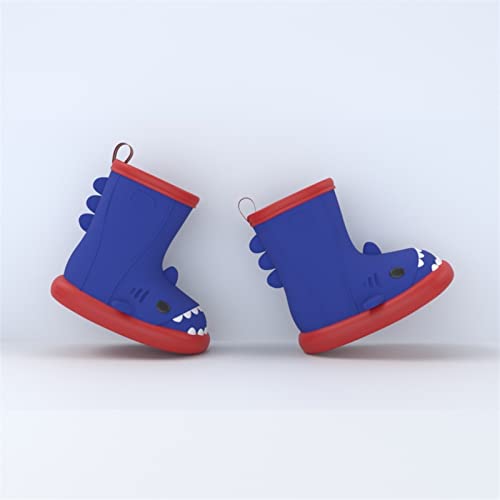 Botas de chuva de tubarão para crianças, botas de chuva de tubarão fofas, fáceis de limpar e leves s