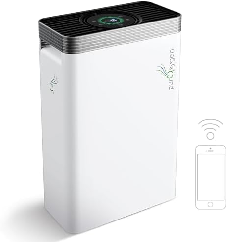 PURO²XYGEN Smart Air Purifiers For Home - Large Room Up to 2700 Sq Ft, H13 HEPA Filter, 4-Stage Filtration, WiFi App, Quiet Operation - For Smoke, Pollen, Pet Hair, Dust, Bad Smells - Office, Bedroom