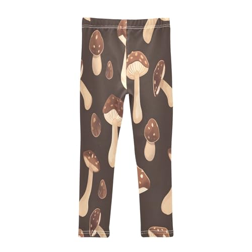 Bolaz Toddler Girls Leggings Printed Yoga Pants Leggings Chocolate Mushrooms for Kids2