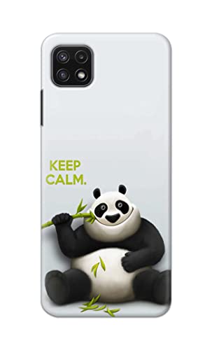 Image of PRINTFIDAA� Printed Hard Back Cover Case for Samsung Galaxy A22 5G | A22s 5G | Samsung F42 5G Back Cover (Cartoon Panda) -2808