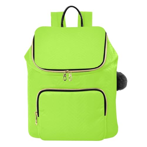 Sac à dos vert jaune femme aux finitions soignées et élégantes