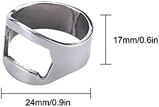 KINHARD 5 Pcs Ring Bottle Opener, Corkscrew Stainless, 22mm Portable Beer Bottle Opener is Used for Restaurant Waiters, Bartenders, and Sommeliers