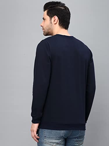 Image of Rigo Fleece Printed Round Neck Sweatshirt for Men | Full Sleeves Sweatshirt for Men | Casual Wear & Stylish Sweatshirts for Men