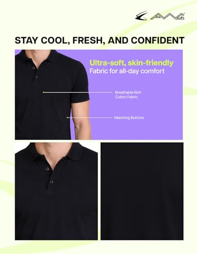 Image of AWG ALL WEATHER GEAR Cotton Rich Solid Polo Tshirt