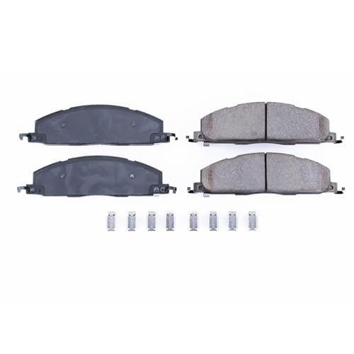 Image of PowerStop Rear Brake Pads for Dodge Ram 2500 2009-10 |Ram 3500 2009-10 |Ram 2500 2011-18 |3500 2011-18 - Z17 Ceramic Brake Pads with Installation Hardware, 17-1400