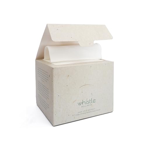 Whistle Wellness �g���̂ăt�F�C�X�^�I�� 10�C���` × 12�C���` �Ė����\�{�b�N�X �o�C�I�x�[�X �A���x�[�X �E���g���\�t�g ���݃t�F�C�X�^�I�� XL �q�����p���C�N���Ƃ��h���C���C�v 50�� (1�p�b�N)