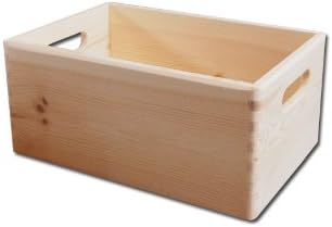 6 x Plain Unpainted Wooden Tool Box DIY Storage Chest with Handles/Toy Box - 30x 20x 14cm