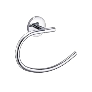 Jangois Handdoekring, moderne stijl, roestvrij staal, 304 chroom, roestvrij staal handdoekhouder, woonkamer, keuken, zilver