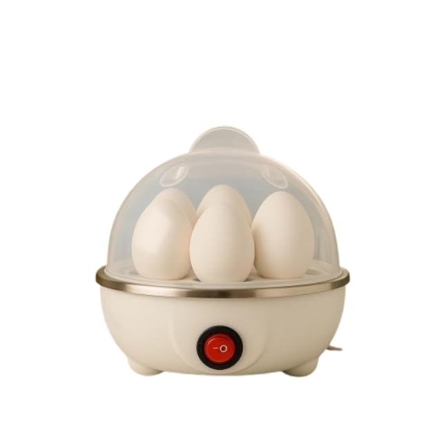 Image of Electric Egg Boiler | 3 Boiling Modes | Automatic Operation | Overheat Protection |75ml | Plastic | 7 Egg Poacher For Steaming, Cooking, Boiling And Frying, (350 Watts) (Multicolor)