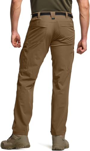 CQR Men's Quick Dry Tactical Pants, Water Resistant Outdoor Pants, Lightweight Stretch Cargo Work Hiking Pants - Image 3